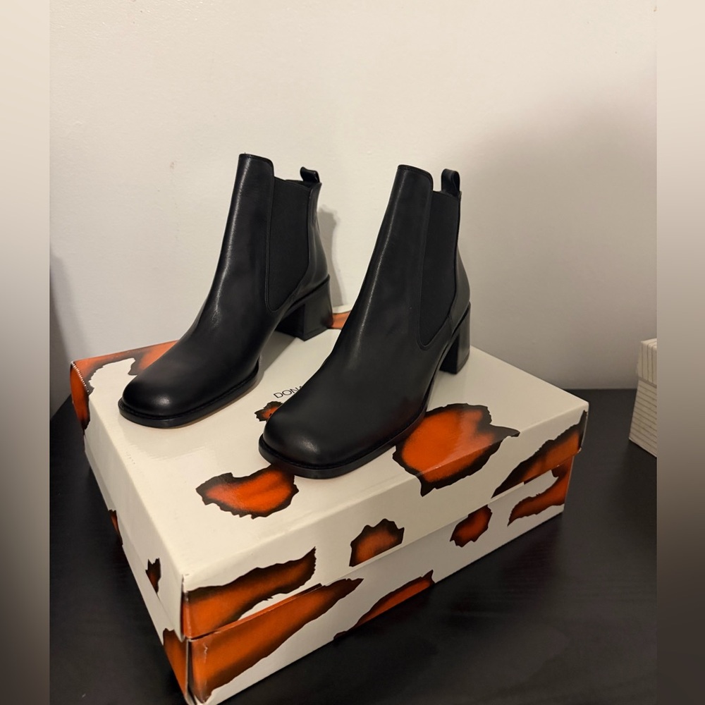 Donald J Pliner Black Ankle Boots